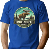 Northern Spirit Moose T-Shirt for Men & Women, T-Shirts Graphic Tee - Blue