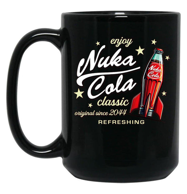 Nuka Cola Ad Dks Black Coffee Mug, Gift Coffee Mug - Black
