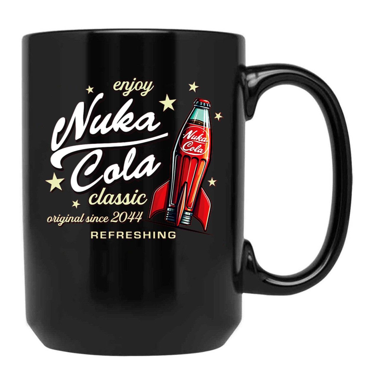 Nuka Cola Ad Dks Black Coffee Mug, Gift Coffee Mug