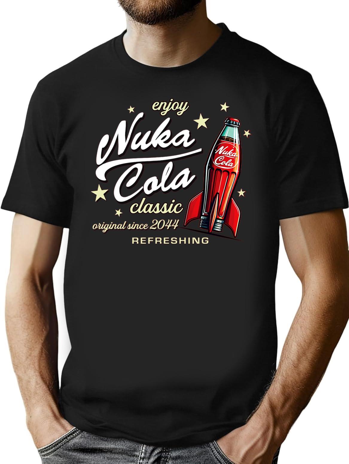 Nuka Cola Ad Dks Premium Heavyweight Cotton T-Shirt - Black