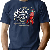 Nuka Cola Ad Dks Premium Heavyweight Cotton T-Shirt - Navy