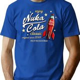 Nuka Cola Ad Dks Premium Heavyweight Cotton T-Shirt - Blue