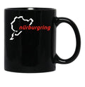 Nurburgring - Map Graphic Day Track Black Coffee Mug, Gift Coffee Mug - Black