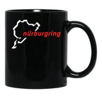 Nurburgring - Map Graphic Day Track Black Coffee Mug, Gift Coffee Mug - Black