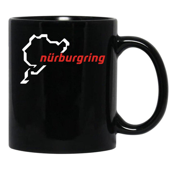 Nurburgring - Map Graphic Day Track Black Coffee Mug, Gift Coffee Mug - Black