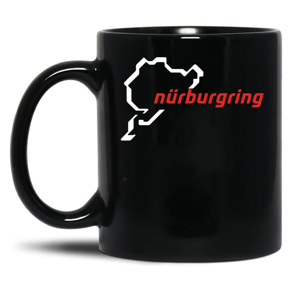 Nurburgring - Map Graphic Day Track Black Coffee Mug, Gift Coffee Mug