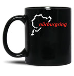 Nurburgring - Map Graphic Day Track Black Coffee Mug, Gift Coffee Mug