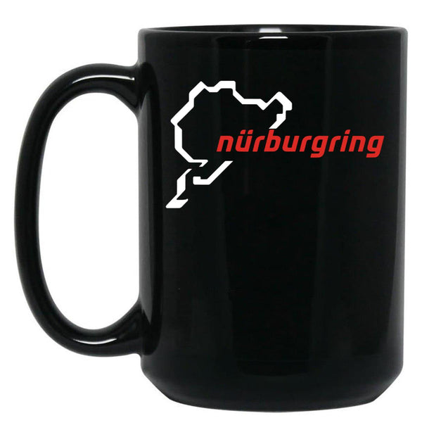 Nurburgring - Map Graphic Day Track Black Coffee Mug, Gift Coffee Mug - Black