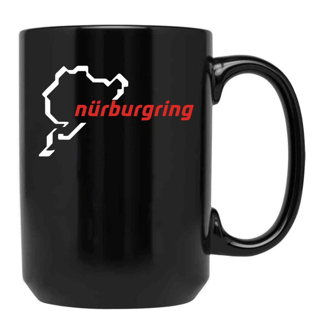 Nurburgring - Map Graphic Day Track Black Coffee Mug, Gift Coffee Mug