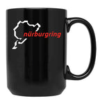 Nurburgring - Map Graphic Day Track Black Coffee Mug, Gift Coffee Mug