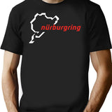 Nurburgring - Map Graphic Day Track Premium Heavyweight Cotton T-Shirt - Black