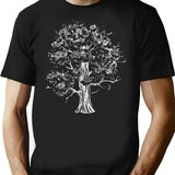 Oak Tree T-Shirt for Men & Women, T-Shirts Graphic Tee - Black