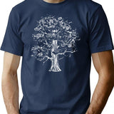 Oak Tree T-Shirt for Men & Women, T-Shirts Graphic Tee - Navy