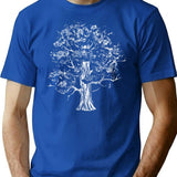 Oak Tree T-Shirt for Men & Women, T-Shirts Graphic Tee - Blue