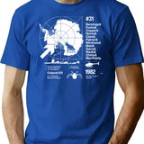 Ode 2 T-Shirt for Men & Women, T-Shirts Graphic Tee - Blue