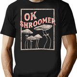 Ok Shroomer - Ok Boomer Who Shroom Magic Mushroom Distressed T-Shirt for Men & Women, T-Shirts Graphic Tee - Black