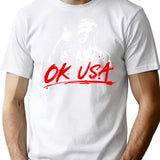 Ok Usa Bloodsport T-Shirt for Men & Women, T-Shirts Graphic Tee - White