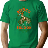 Old Rodeo Saloon Giddyup Buttercup. Vintage Cowgirl Pinup T-Shirt for Men & Women, T-Shirts Graphic Tee - Green