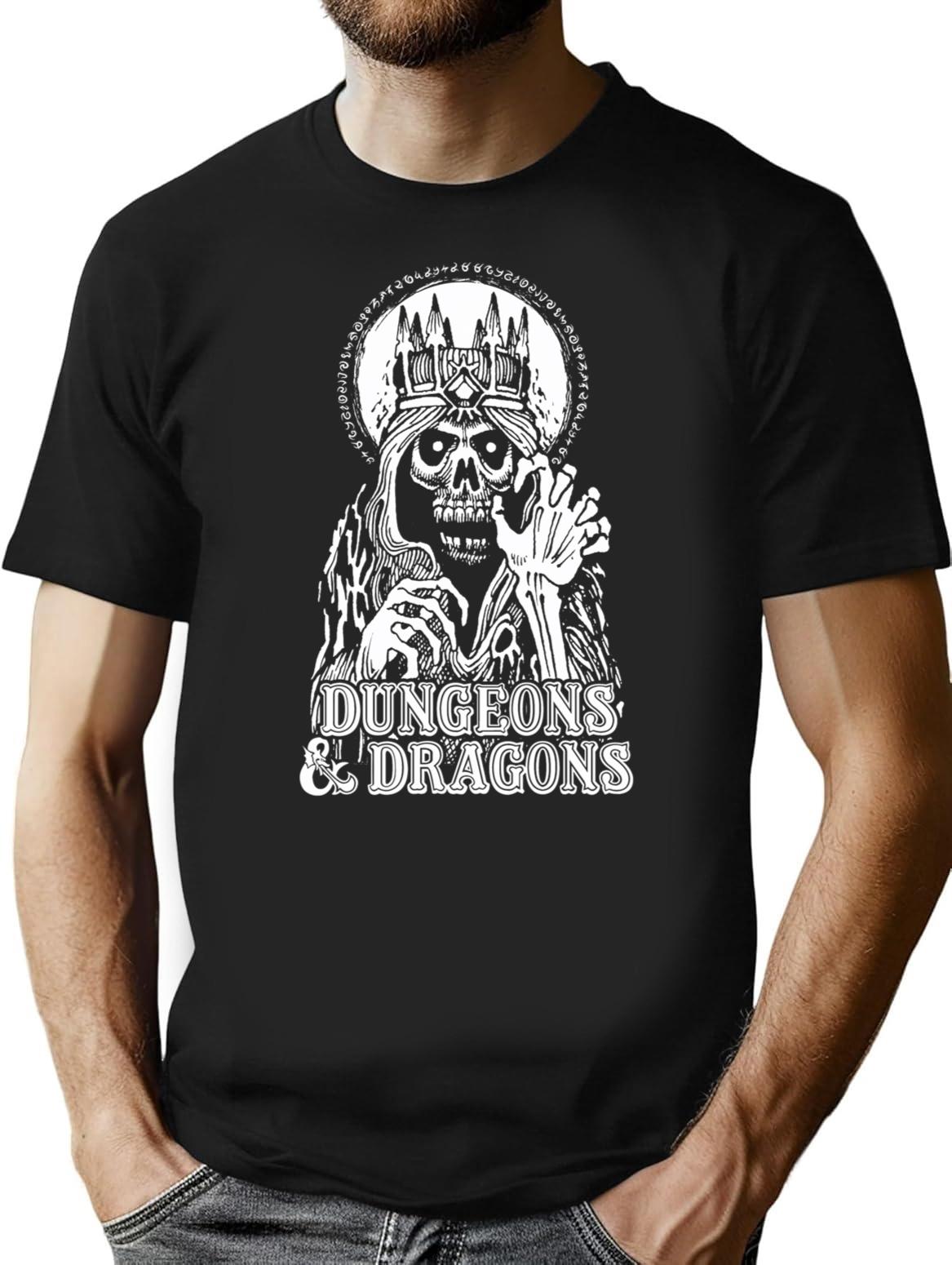 Old School Lich (For Black Shirts) T-Shirt for Men & Women, T-Shirts Graphic Tee - Black