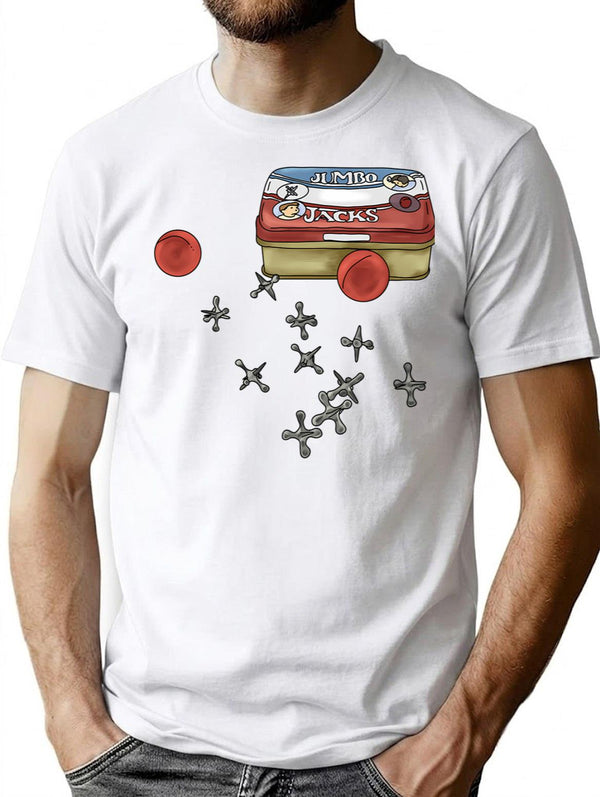 Old Timey Jacks Game T-Shirt for Men & Women, T-Shirts Graphic Tee - White