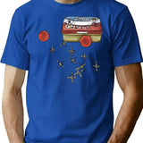 Old Timey Jacks Game T-Shirt for Men & Women, T-Shirts Graphic Tee - Blue