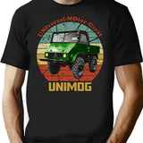 Old Unimog Retro (On Black) T-Shirt for Men & Women, T-Shirts Graphic Tee - Black