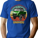 Old Unimog Retro (On Black) T-Shirt for Men & Women, T-Shirts Graphic Tee - Blue