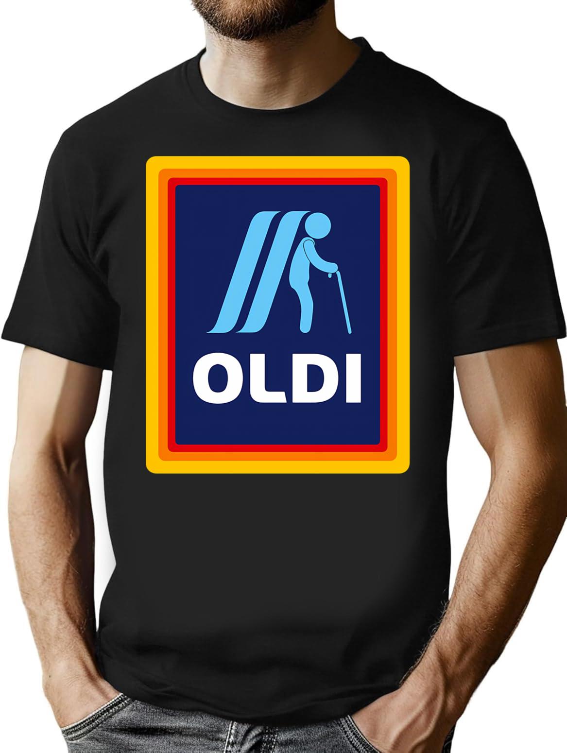 Oldi Design Logo Funny Birthday Gift Mother'S Day Father Day Christmas Gift T-Shirt for Men & Women, T-Shirts Graphic Tee - Black