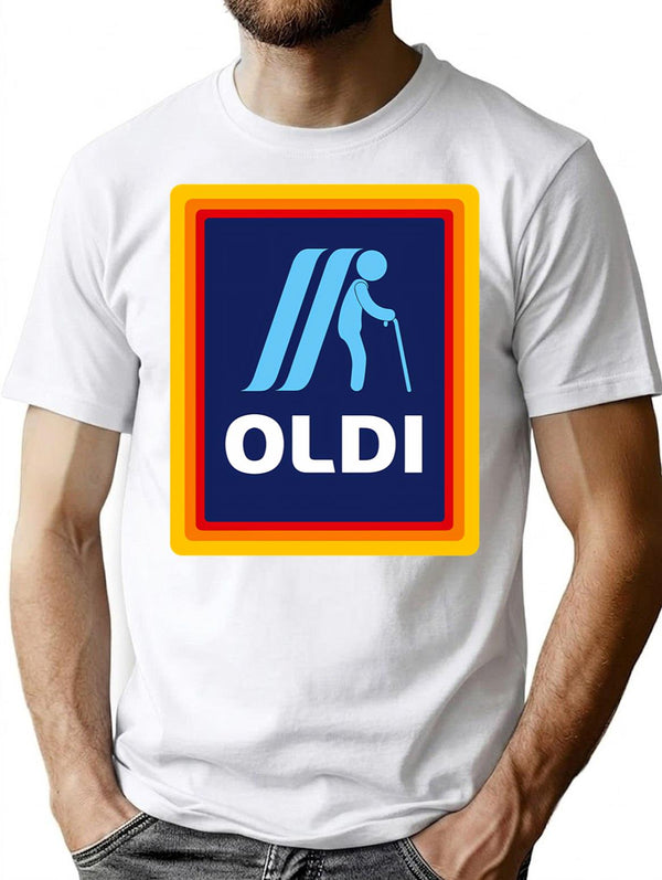 Oldi Design Logo Funny Birthday Gift Mother'S Day Father Day Christmas Gift T-Shirt for Men & Women, T-Shirts Graphic Tee - White