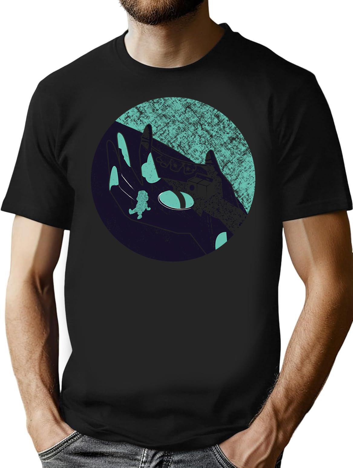 On The Hand T-Shirt for Men & Women, T-Shirts Graphic Tee - Black