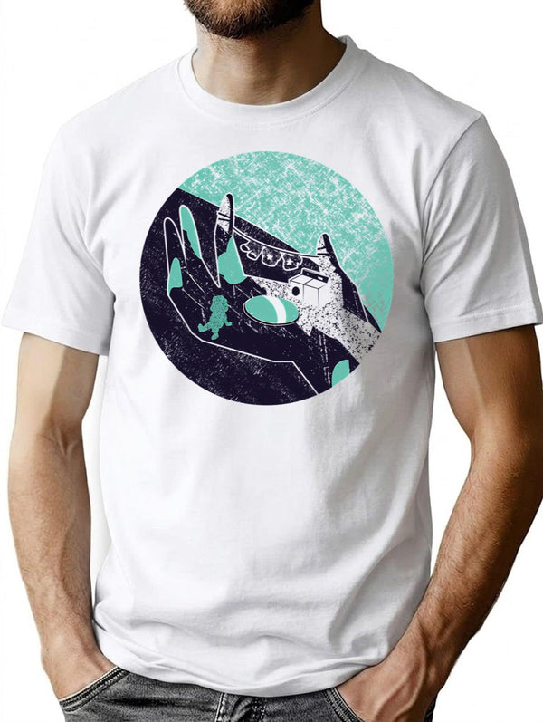 On The Hand T-Shirt for Men & Women, T-Shirts Graphic Tee - White
