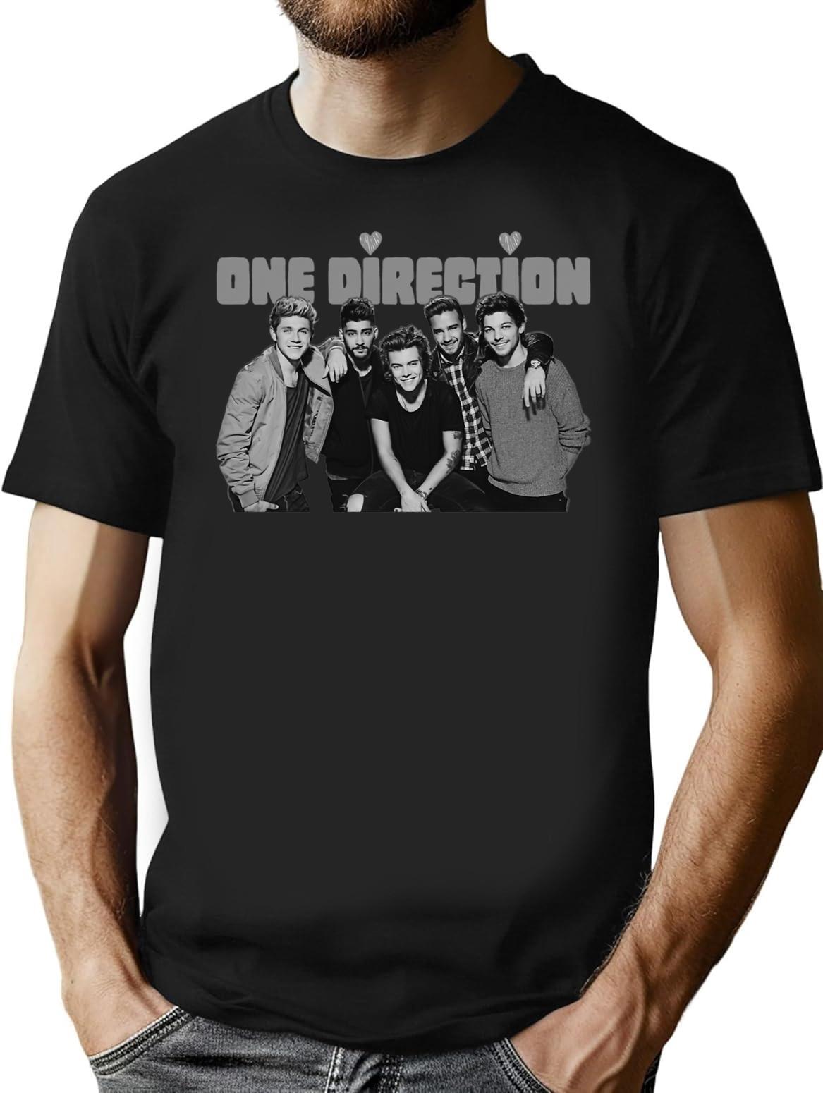 One Direction Together Classic Premium Heavyweight Cotton T-Shirt - Black