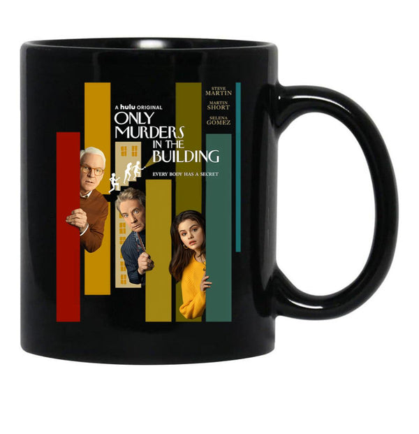 Only Murders in The Building (2) Black Coffee Mug, Gift Coffee Mug - Black