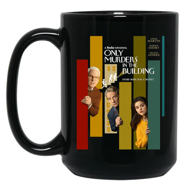 Only Murders in The Building (2) Black Coffee Mug, Gift Coffee Mug - Black