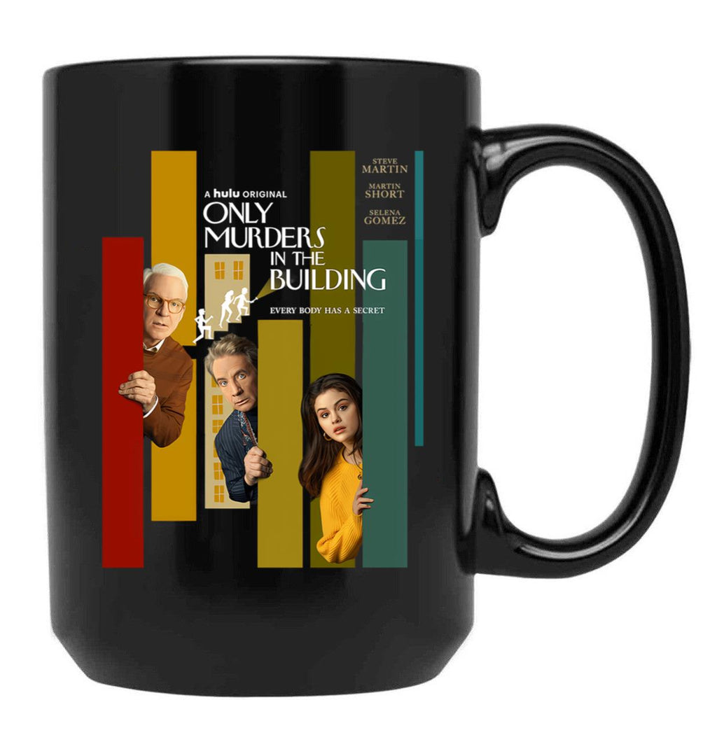 Only Murders in The Building (2) Black Coffee Mug, Gift Coffee Mug