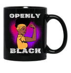Openly Black Black Pride (1) Black Coffee Mug - Black
