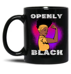 Openly Black Black Pride (1) Black Coffee Mug