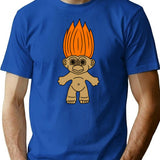 Orange Hair Troll Doll T-Shirt for Men & Women, T-Shirts Graphic Tee - Blue