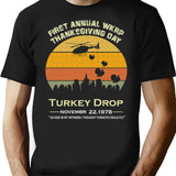 Original Funny Turkey Thanksgiving Day Wkrp T-Shirt for Men & Women, T-Shirts Graphic Tee - Black