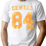 Orwell 84 (1) T-Shirt for Men & Women, T-Shirts Graphic Tee - White