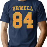 Orwell 84 (1) T-Shirt for Men & Women, T-Shirts Graphic Tee - Navy