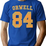 Orwell 84 (1) T-Shirt for Men & Women, T-Shirts Graphic Tee - Blue