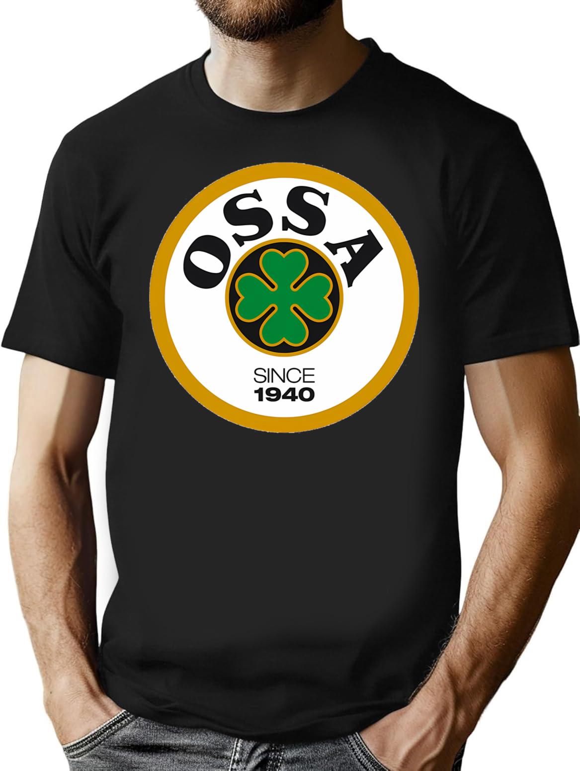 Ossa Retro Logo T-Shirt for Men & Women, T-Shirts Graphic Tee - Black