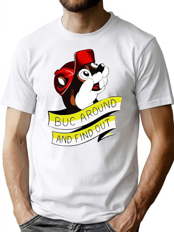 Otter BUC Around and Find Out Premium Heavyweight Cotton T-Shirt - White