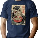 Otter Ramen Noodles Kawaii Japanese Food Art T-Shirt T-Shirt for Men & Women, T-Shirts Graphic Tee - Navy