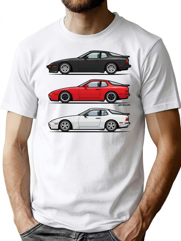 P 944 951 Turbo Trio T-Shirt for Men & Women, T-Shirts Graphic Tee - White