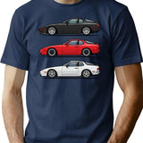 P 944 951 Turbo Trio T-Shirt for Men & Women, T-Shirts Graphic Tee - Navy