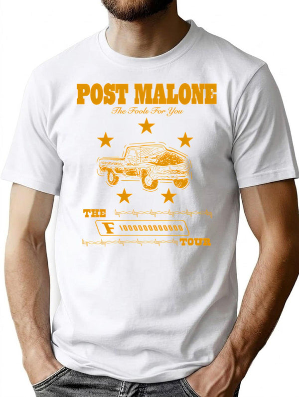 P O St T-Shirt for Men & Women, T-Shirts Graphic Tee - White