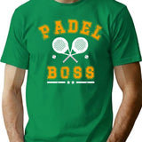 Padel Tennis Boss Vintage Distressed T-Shirt for Men & Women, T-Shirts Graphic Tee - Green