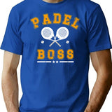 Padel Tennis Boss Vintage Distressed T-Shirt for Men & Women, T-Shirts Graphic Tee - Blue